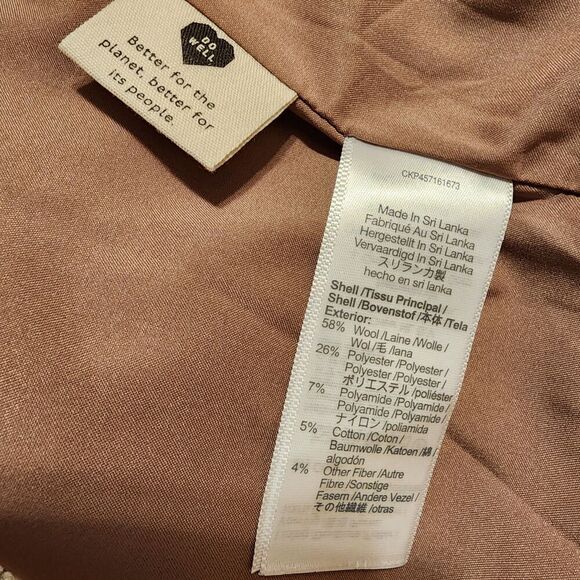 Madewell Fair Trade Wool Blend Windowpane Cargo Mini Skirt Size 6 - Picture 6 of 7